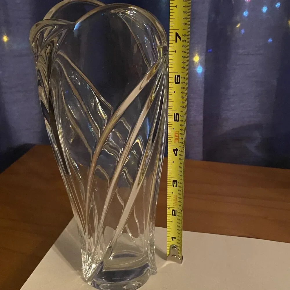 Vintage Lenox Arctic Bloom Thick Crystal Vase